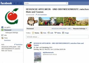 Jetzt auch auf Facebook, die Hessische Apfelwein- und Obstwiesenroute zwischen Main und Taunus